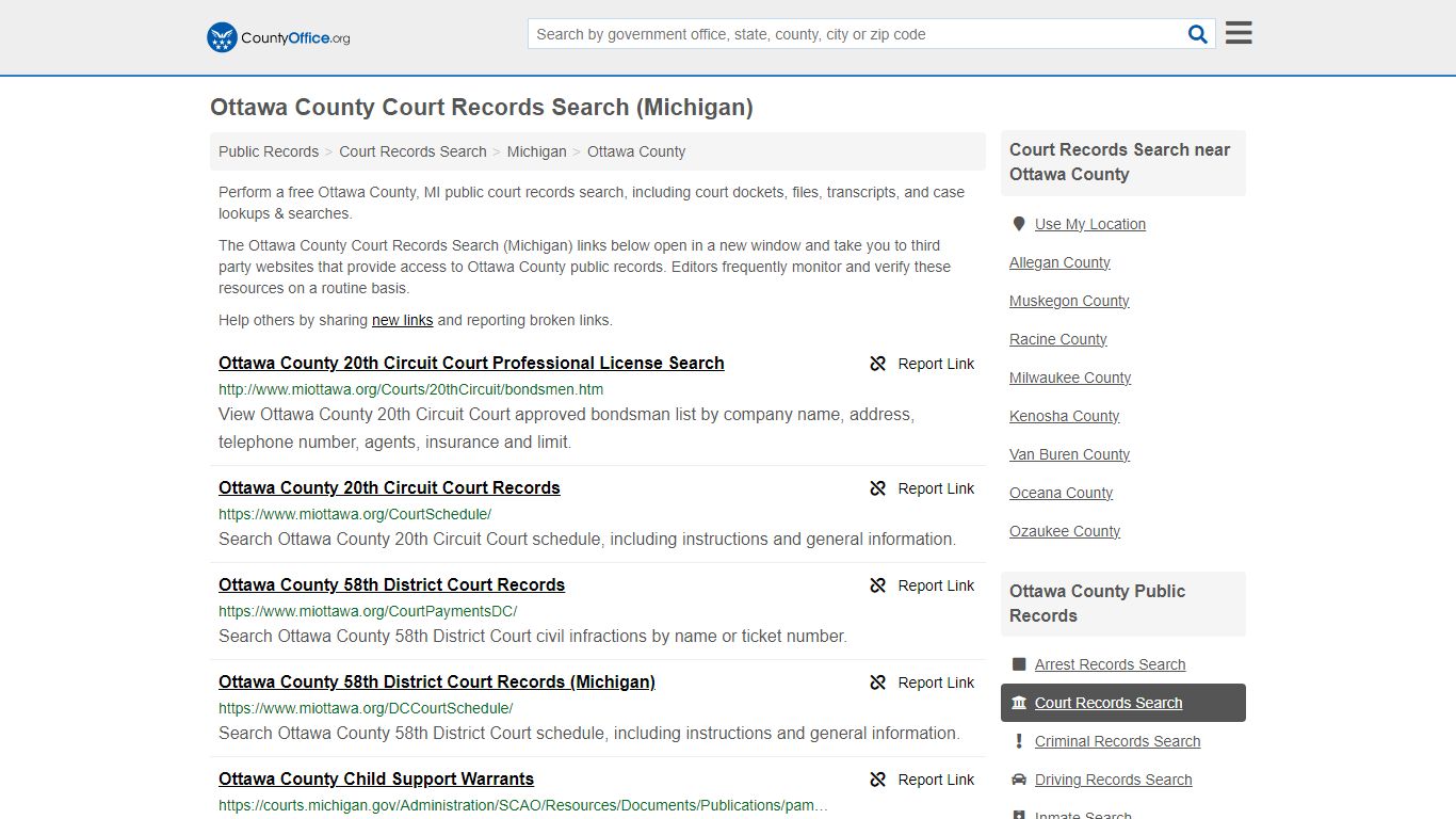 Ottawa County Court Records Search (Michigan) - County Office